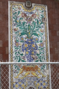Detail on entrance gate